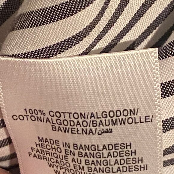 Classy Jone NY button down in charcoal stripes - size large - NO IRON - Picture 5 of 6